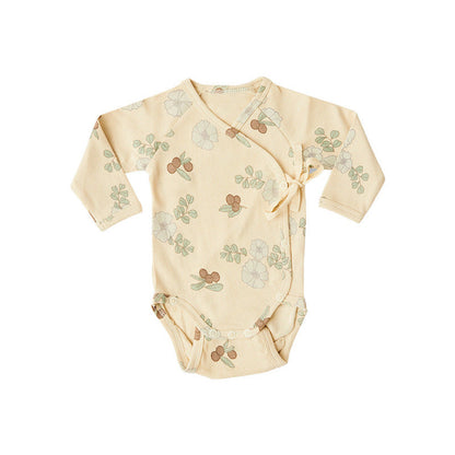 MyKids-USA® Baby Boy And Girl Flower Pattern Side Belted Design Soft Cotton bodysuit