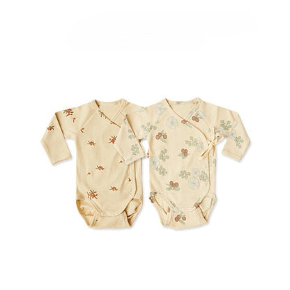 MyKids-USA® Baby Boy And Girl Flower Pattern Side Belted Design Soft Cotton bodysuit