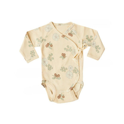MyKids-USA® Baby Boy And Girl Flower Pattern Side Belted Design Soft Cotton bodysuit