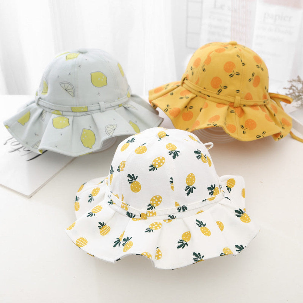 MyKids-USA® Baby Girl Floral Print Adjustable Design Sunshade Bucket Hats