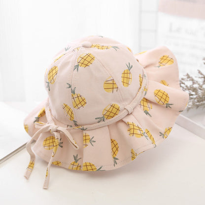 MyKids-USA® Baby Girl Floral Print Adjustable Design Sunshade Bucket Hats