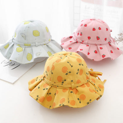 MyKids-USA® Baby Girl Floral Print Adjustable Design Sunshade Bucket Hats