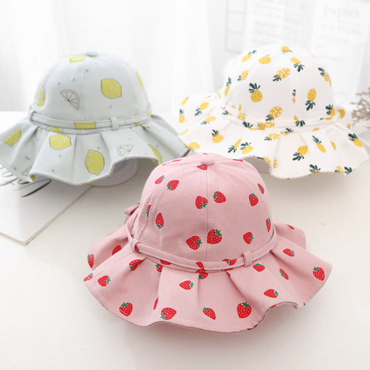 MyKids-USA® Baby Girl Floral Print Adjustable Design Sunshade Bucket Hats