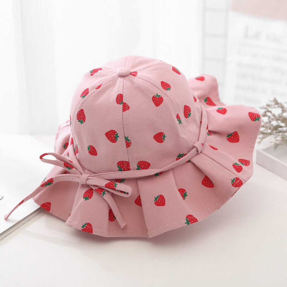MyKids-USA® Baby Girl Floral Print Adjustable Design Sunshade Bucket Hats