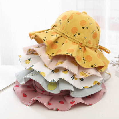 MyKids-USA® Baby Girl Floral Print Adjustable Design Sunshade Bucket Hats