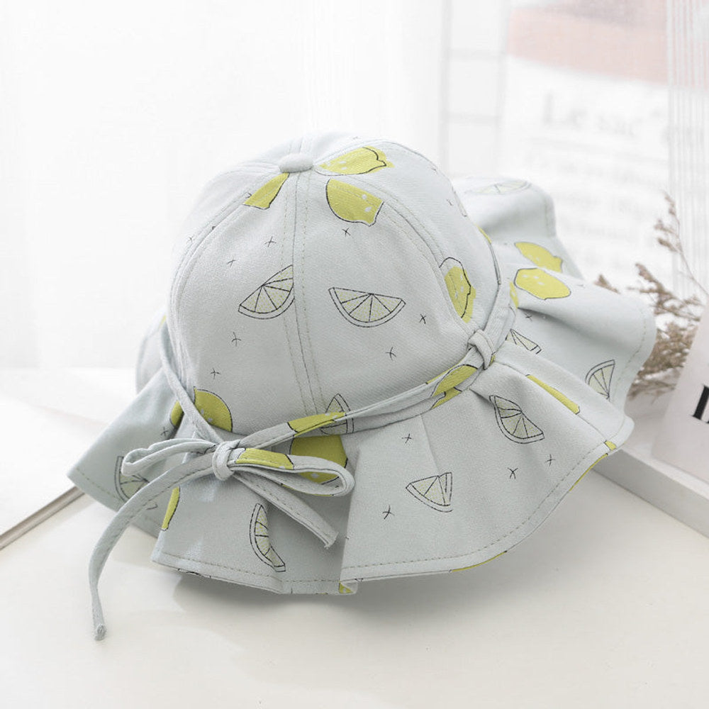MyKids-USA® Baby Girl Floral Print Adjustable Design Sunshade Bucket Hats