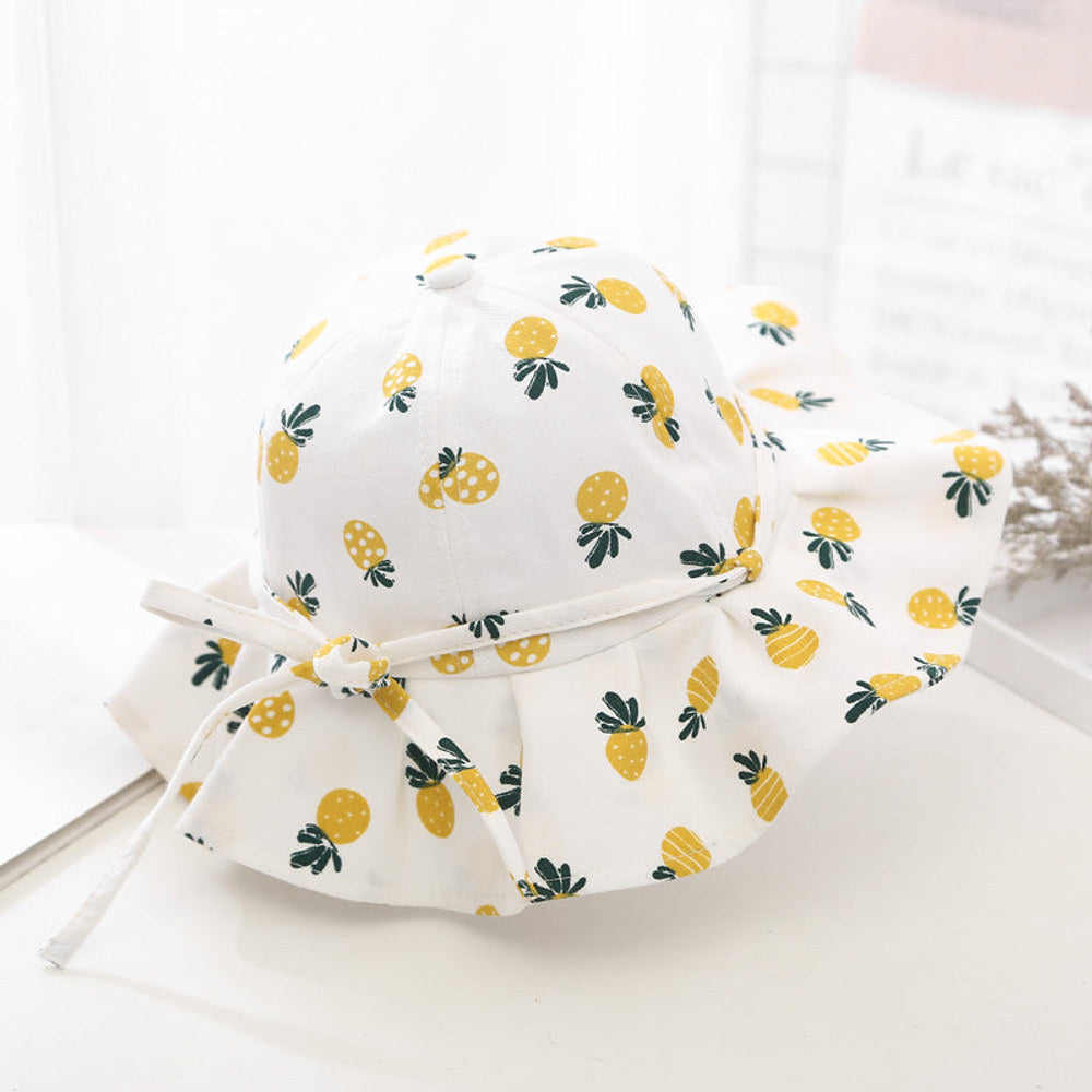 MyKids-USA® Baby Girl Floral Print Adjustable Design Sunshade Bucket Hats