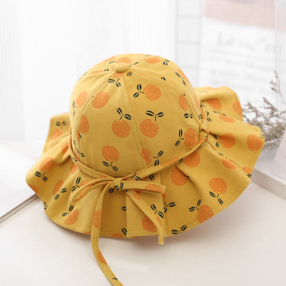 MyKids-USA® Baby Girl Floral Print Adjustable Design Sunshade Bucket Hats