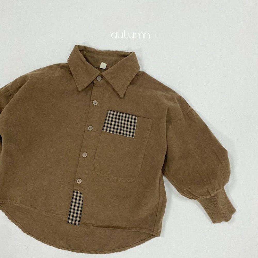 MyKids-USA® Baby Solid Color Plaid Patched Design Quality Personalized Cardigan Jacket