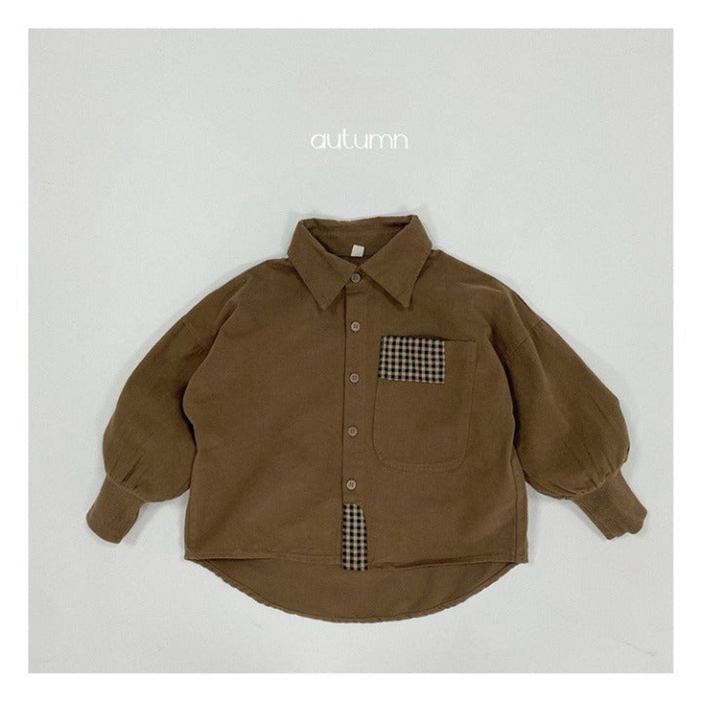 MyKids-USA® Baby Solid Color Plaid Patched Design Quality Personalized Cardigan Jacket
