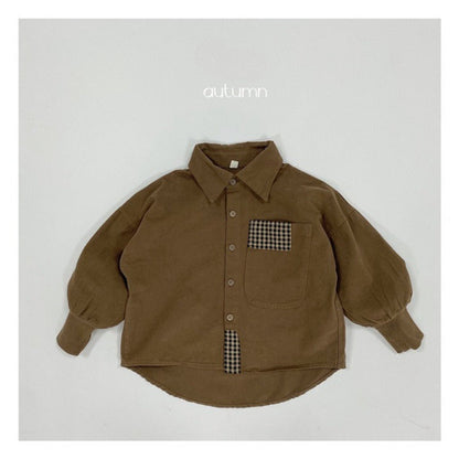 MyKids-USA® Baby Solid Color Plaid Patched Design Quality Personalized Cardigan Jacket