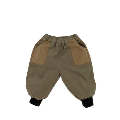 MyKids-USA® Baby Color Matching Pattern Lantern Trousers Casual Style Pants