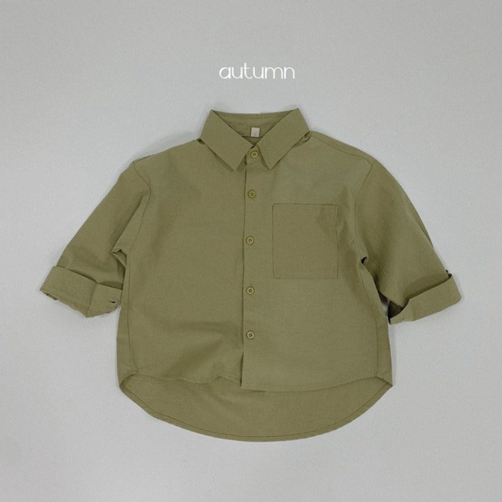 MyKids-USA® Baby Solid Color Single Breasted Design Comfy Cotton Shirt Outfits