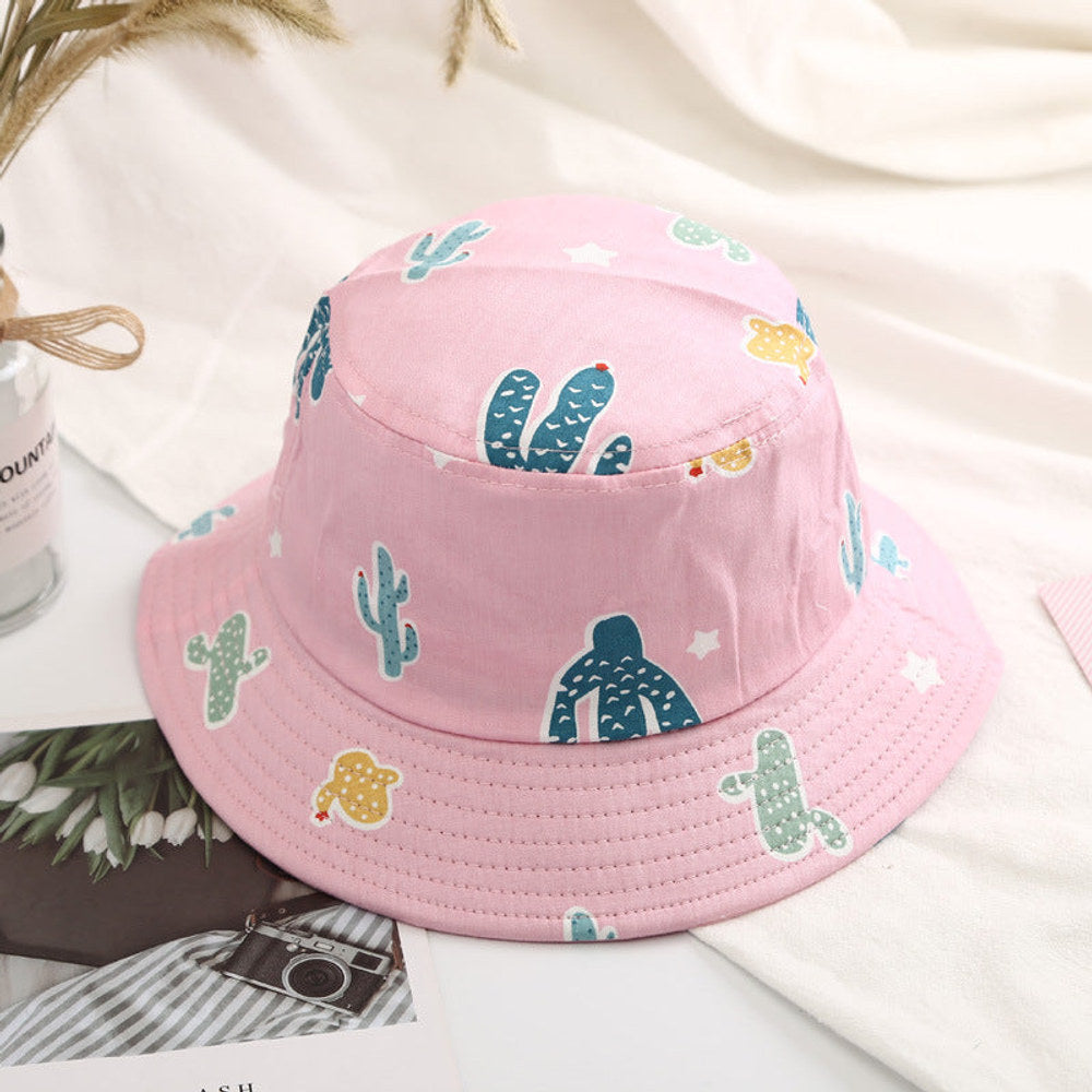 MyKids-USA® Baby Boy Cartoon Animal & Cactus Pattern Sunshade Bowl Hats