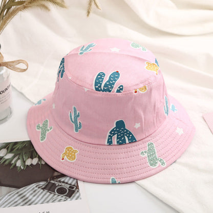MyKids-USA® Baby Boy Cartoon Animal & Cactus Pattern Sunshade Bowl Hats
