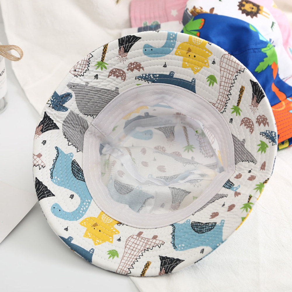 MyKids-USA® Baby Boy Cartoon Animal & Cactus Pattern Sunshade Bowl Hats