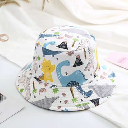 MyKids-USA® Baby Boy Cartoon Animal & Cactus Pattern Sunshade Bowl Hats
