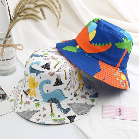 MyKids-USA® Baby Boy Cartoon Animal & Cactus Pattern Sunshade Bowl Hats