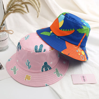 MyKids-USA® Baby Boy Cartoon Animal & Cactus Pattern Sunshade Bowl Hats