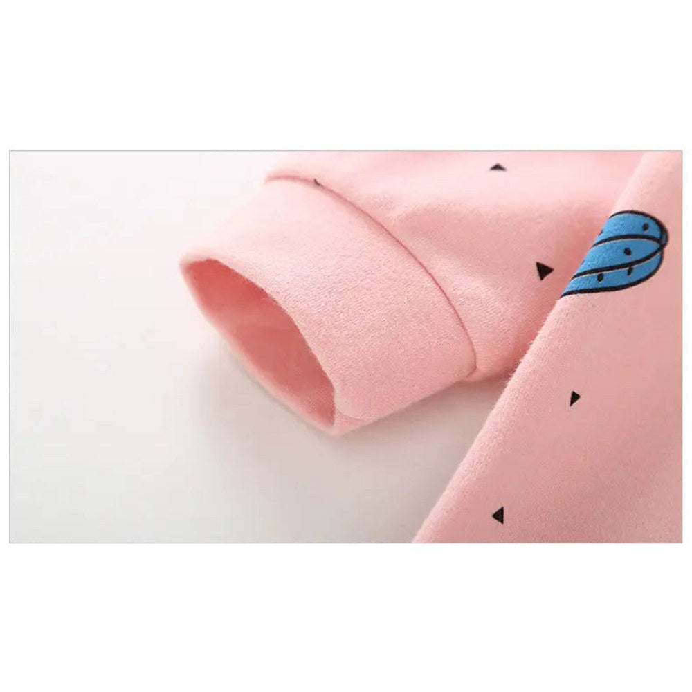 MyKids-USA® Baby Cactus & Dot Pattern Long Sleeves O-Neck Cotton Jumpsuit