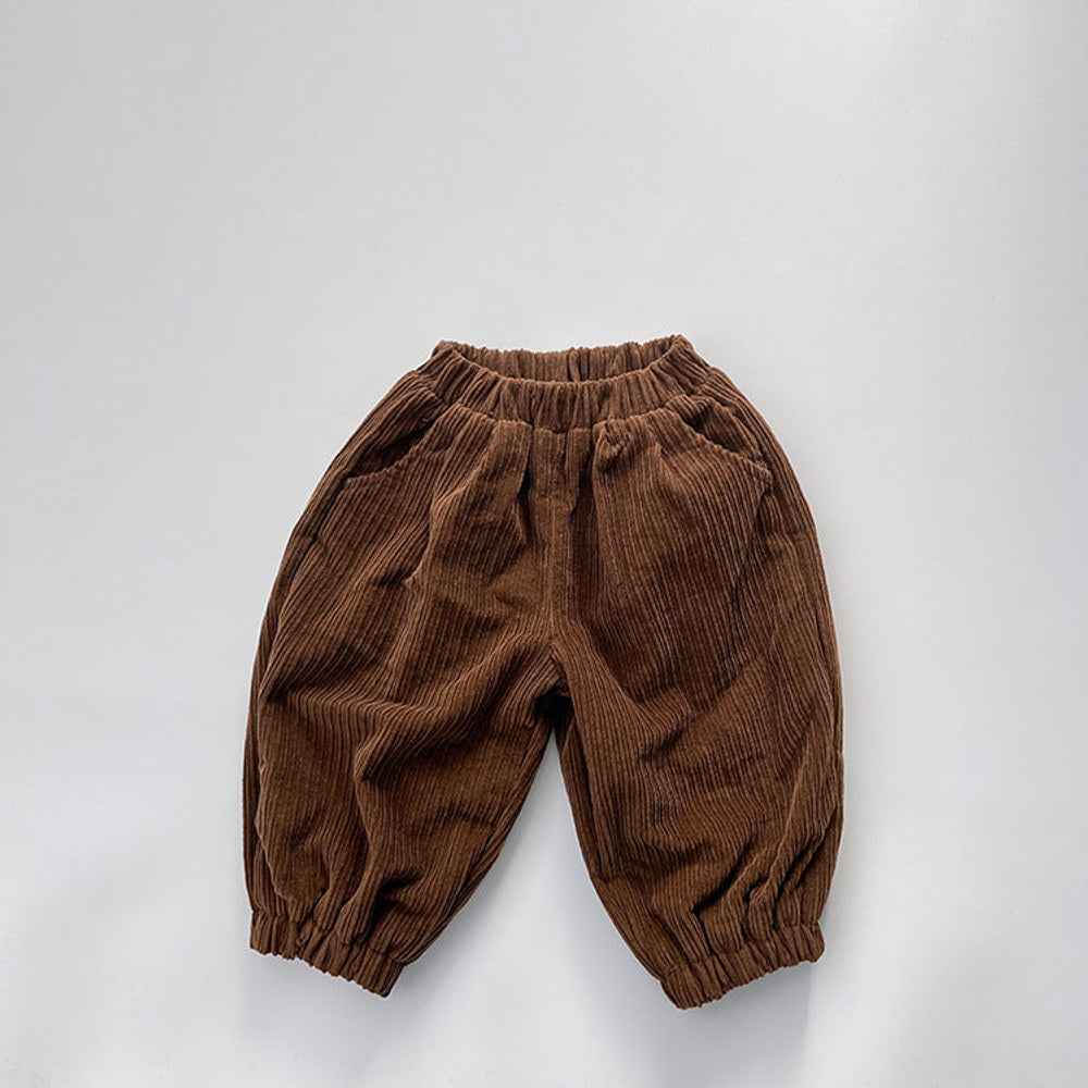 MyKids-USA® Baby Solid Color Corduroy Fabric Loose Lantern Pants