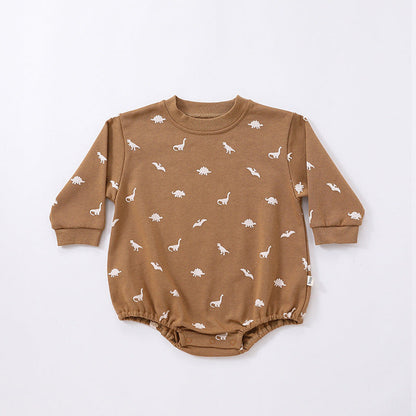 MyKids-USA® Baby Print Pattern Crewneck Long Sleeve Quality Triangle bodysuit