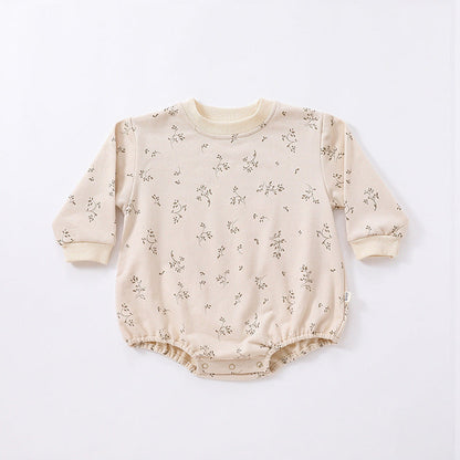 MyKids-USA® Baby Print Pattern Crewneck Long Sleeve Quality Triangle bodysuit