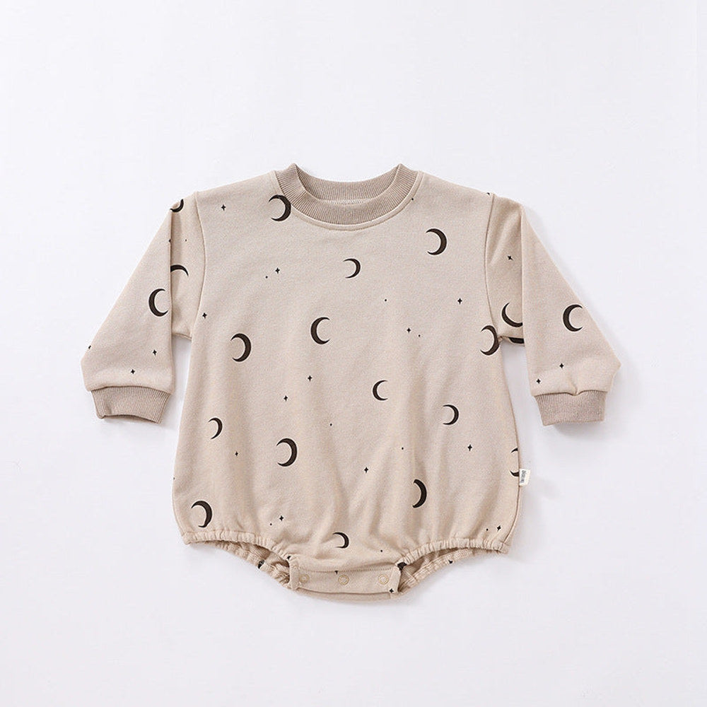 MyKids-USA® Baby Print Pattern Crewneck Long Sleeve Quality Triangle bodysuit