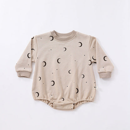 MyKids-USA® Baby Print Pattern Crewneck Long Sleeve Quality Triangle bodysuit