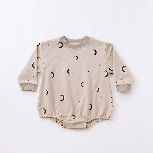 MyKids-USA® Baby Print Pattern Crewneck Long Sleeve Quality Triangle bodysuit