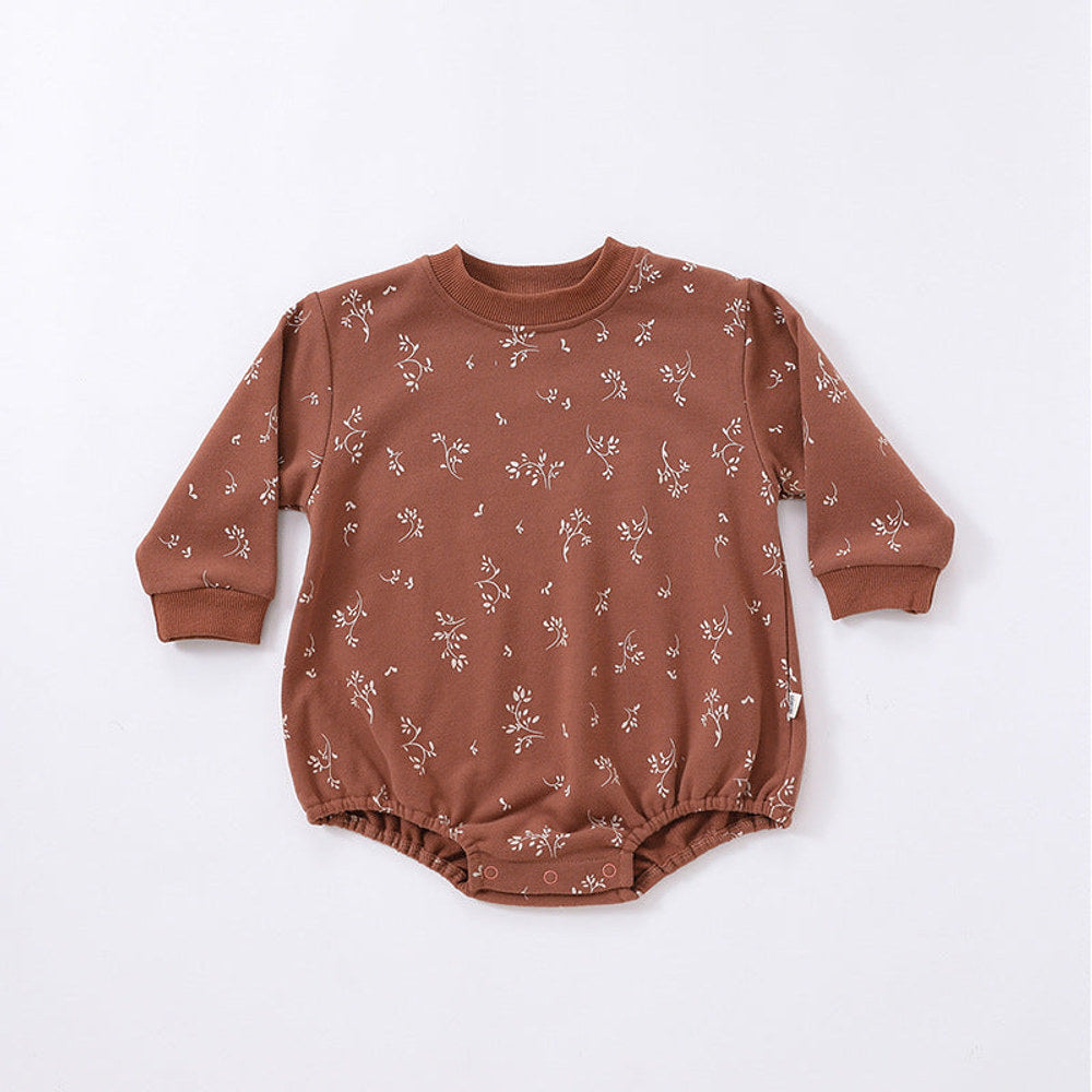 MyKids-USA® Baby Print Pattern Crewneck Long Sleeve Quality Triangle bodysuit