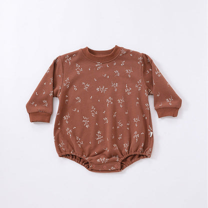 MyKids-USA® Baby Print Pattern Crewneck Long Sleeve Quality Triangle bodysuit
