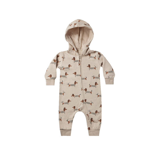 MyKids-USA® Baby Cartoon Dog Print Pattern Zipper Front Design Quality Warm Jumpsuit