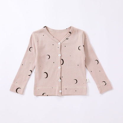 MyKids-USA® Baby Boy And Girl Print Pattern Western Style Quality Cardigan