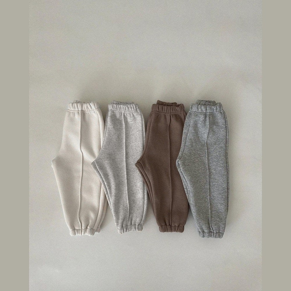 MyKids-USA® Baby Solid Color Loose Fleece Thickened Warm Sweatpants