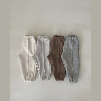 MyKids-USA® Baby Solid Color Loose Fleece Thickened Warm Sweatpants