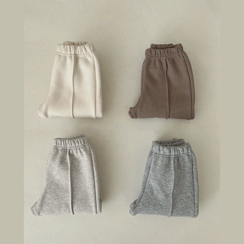 MyKids-USA® Baby Solid Color Loose Fleece Thickened Warm Sweatpants