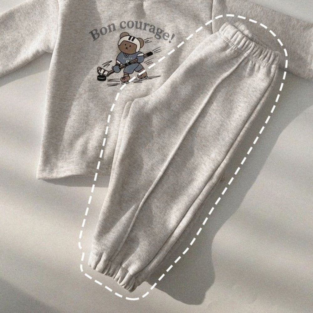 MyKids-USA® Baby Solid Color Loose Fleece Thickened Warm Sweatpants