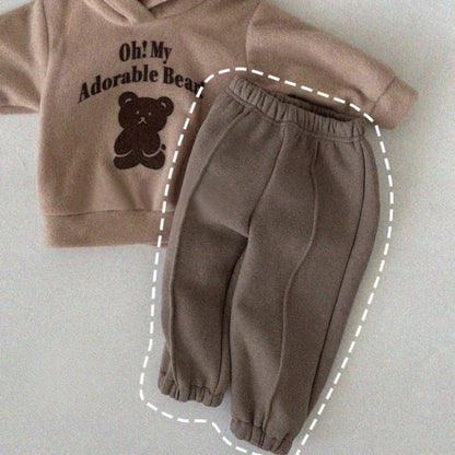 MyKids-USA® Baby Solid Color Loose Fleece Thickened Warm Sweatpants