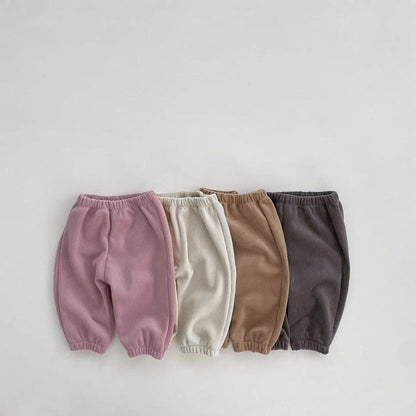 MyKids-USA® Baby Solid Color Fleece Thermal Lantern Pants