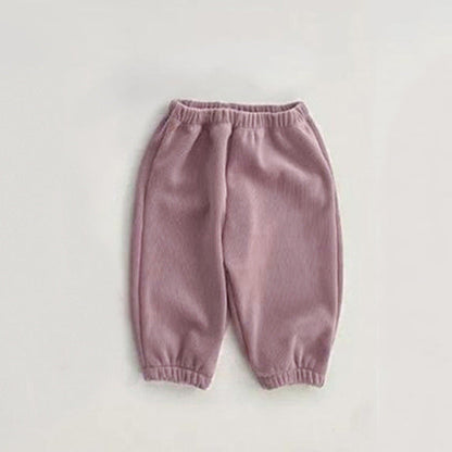 MyKids-USA® Baby Solid Color Fleece Thermal Lantern Pants