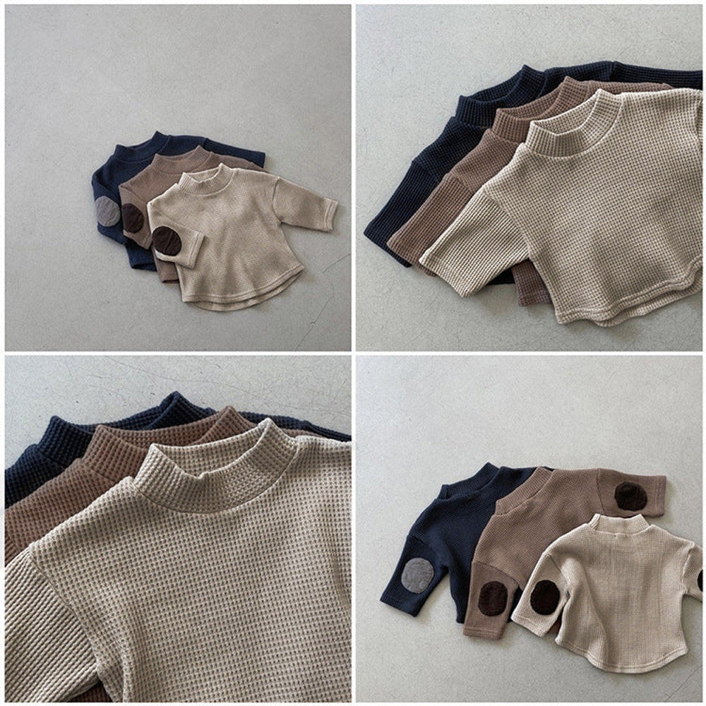 MyKids-USA® Baby Solid Color Waffle Knit Design Hoodie or Overalls