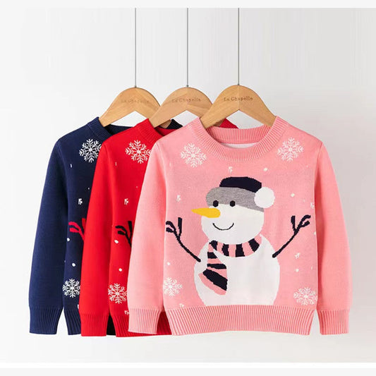 MyKids-USA® Kids Unisex Snowman Pattern Knitwear
