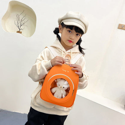 MyKids-USA® Baby Cute Transparent Window Kindergarten School Bag