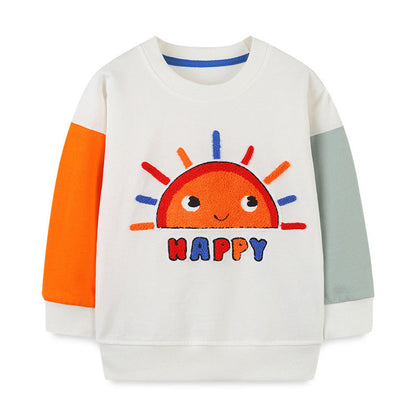 MyKids-USA® Baby Boy Sun Graphic Colorblock Design Pullover Cute Hoodie