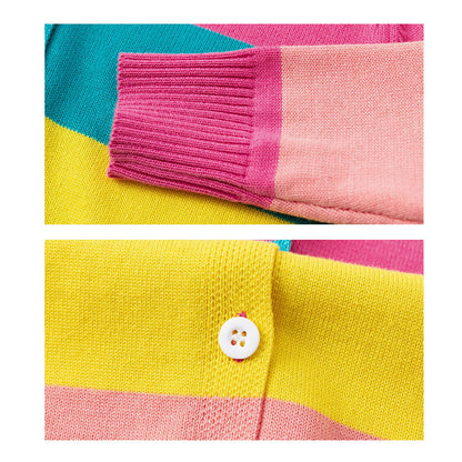 MyKids-USA® Todder Girls Rainbow Cardigan Pattern