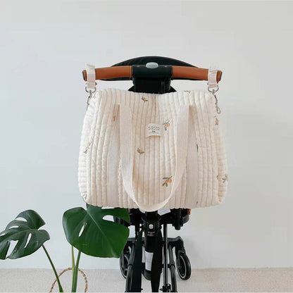 MyKids-USA® Baby Embroidered Pattern Solid Color Storage Mommy Hanging Bag