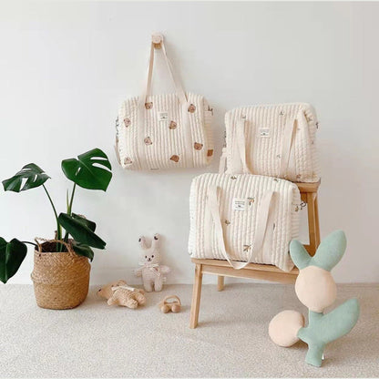 MyKids-USA® Baby Embroidered Pattern Solid Color Storage Mommy Hanging Bag