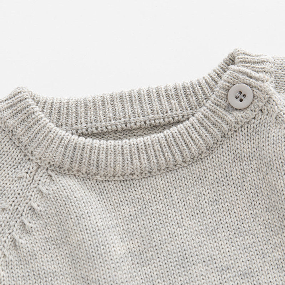 MyKids-USA® Baby Heart Pattern Long Sleeve Long Sleeve Quality Knit Romper