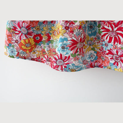 Baby Girl Flower Pattern Butterfly Sleeve Design Cute Dress With Hat
